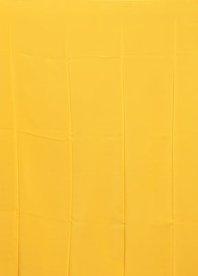 Yellow Handloom Chiffon Pure Silk Saree With Blouse Piece