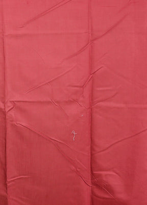 Maroon Pure Cotton Saree With Blouse Piece