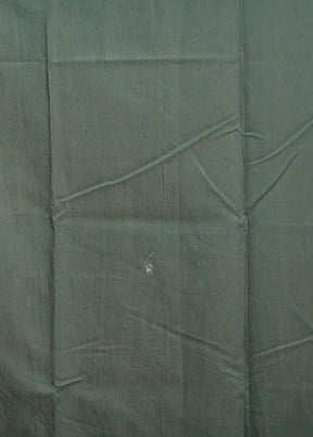 Green Pure Cotton Saree With Blouse Piece