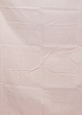 White Pure Cotton Saree With Blouse Piece