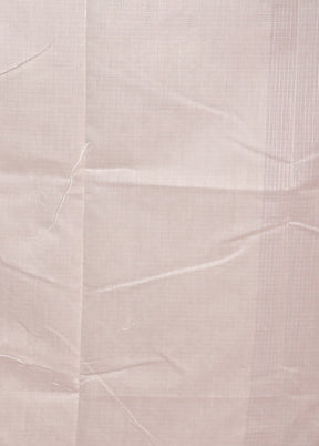 White Pure Cotton Saree With Blouse Piece