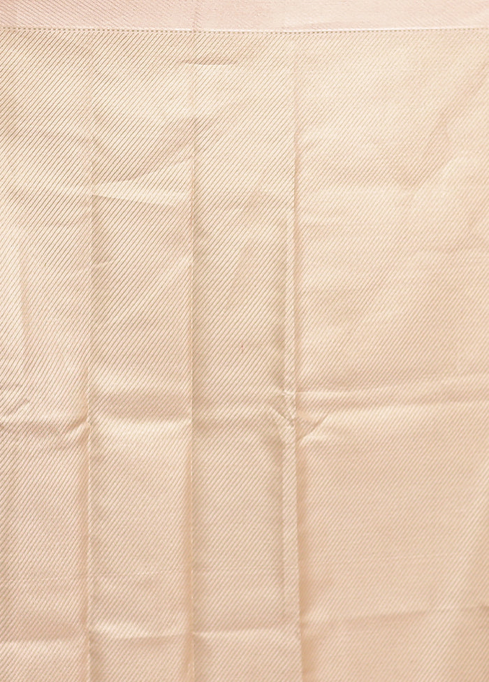 Cream Tissue Silk Saree With Blouse Piece