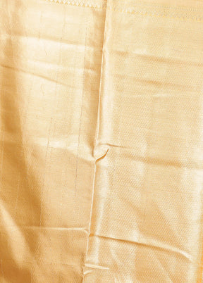 Yellow Tissue Silk Saree With Blouse Piece