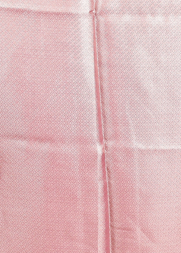 Pink Tissue Silk Saree With Blouse Piece