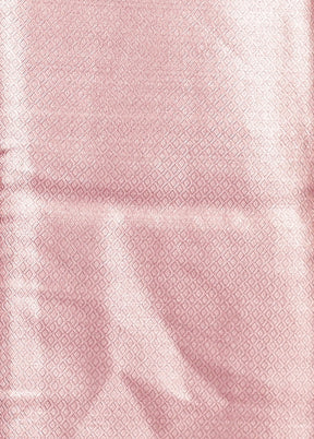 Pink Tissue Silk Saree With Blouse Piece