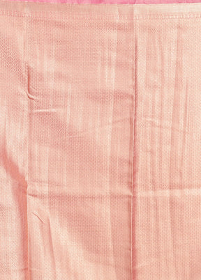 Pink Tissue Silk Saree With Blouse Piece