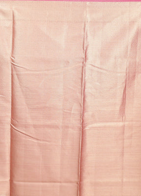 Pink Tissue Silk Saree With Blouse Piece