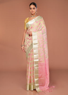 Green Cotton Saree With Blouse Piece