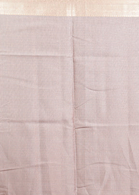 Peach Cotton Saree With Blouse Piece