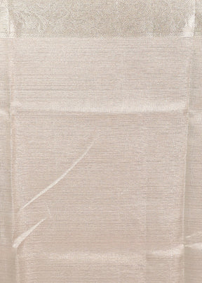 Cream Cotton Saree With Blouse Piece
