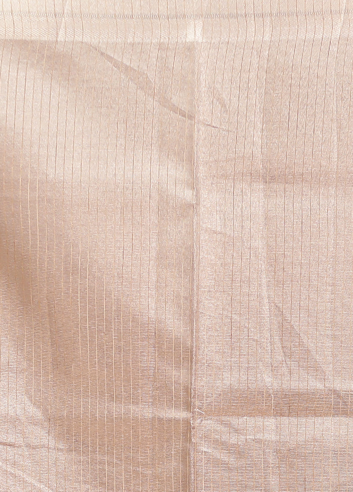 Cream Cotton Saree With Blouse Piece