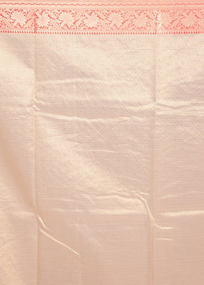 Cream Cotton Saree With Blouse Piece