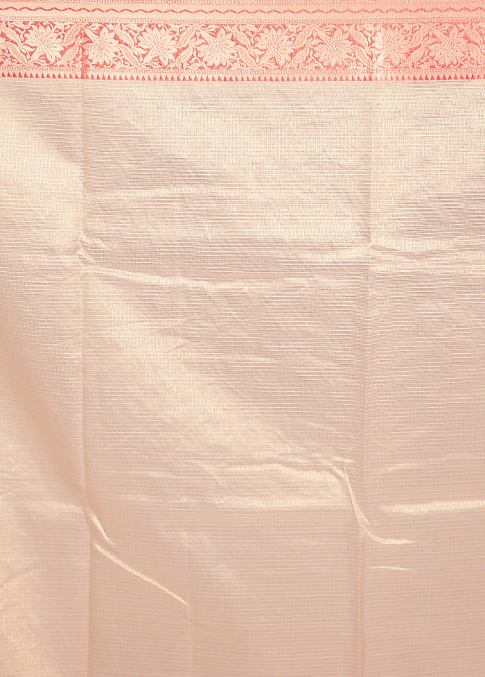 Cream Cotton Saree With Blouse Piece