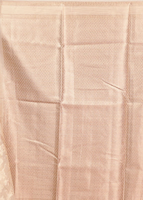 Cream Cotton Saree With Blouse Piece