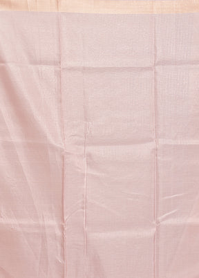 Pink Cotton Saree With Blouse Piece