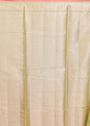 Green Kora Silk Saree With Blouse Piece