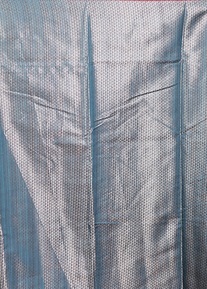 Green Kora Silk Saree With Blouse Piece