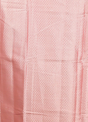 Pink Kora Silk Saree With Blouse Piece