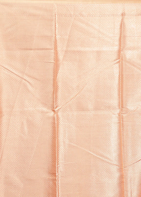 Pink Kora Silk Saree With Blouse Piece