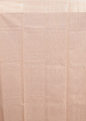 Cream Kora Silk Saree With Blouse Piece