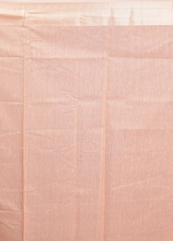 Pink Kora Silk Saree With Blouse Piece
