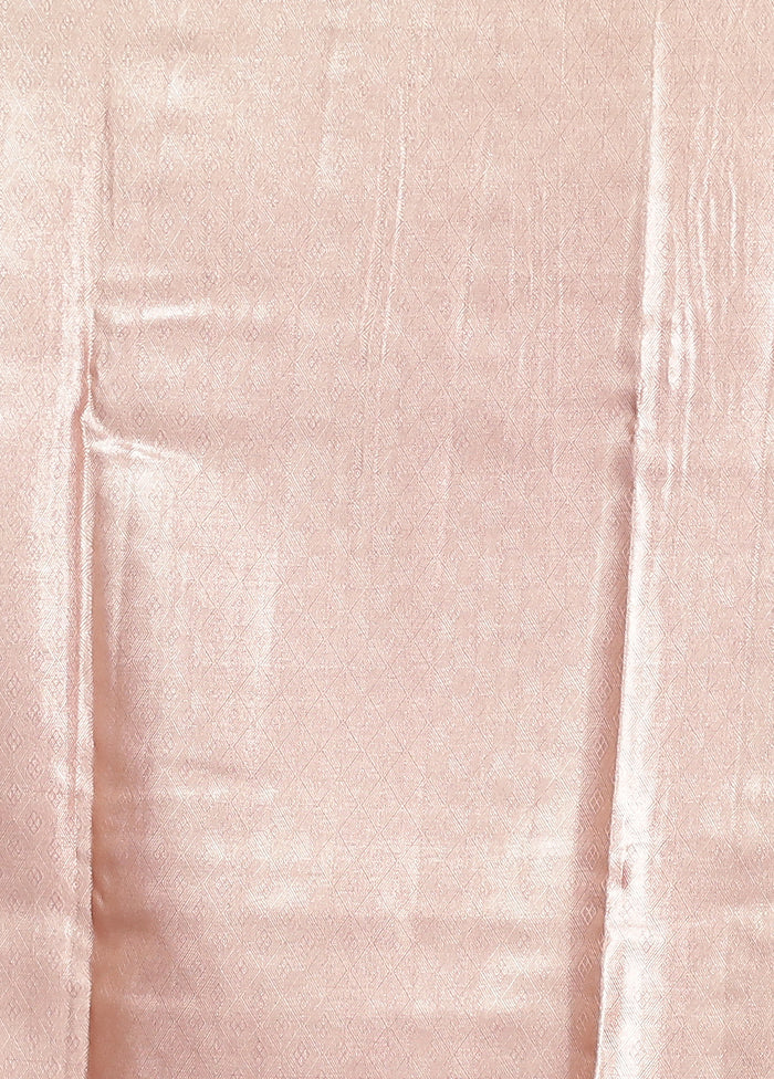 Pink Tissue Silk Saree With Blouse Piece