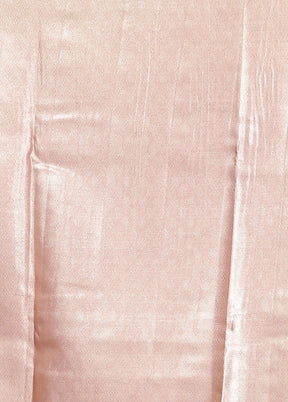 Pink Tissue Silk Saree With Blouse Piece