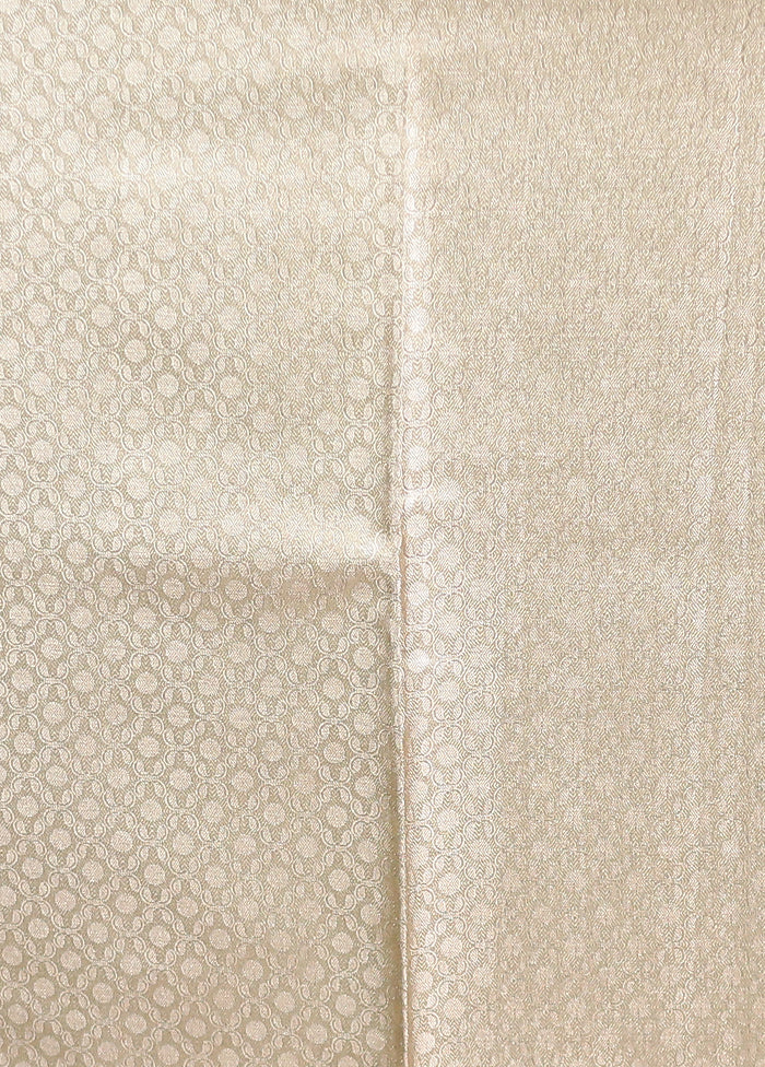 Cream Tissue Silk Saree With Blouse Piece