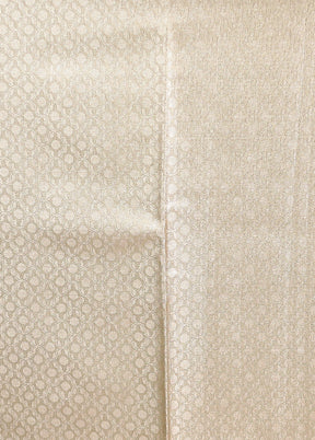Cream Tissue Silk Saree With Blouse Piece