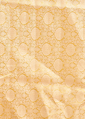 Yellow Tissue Silk Saree With Blouse Piece