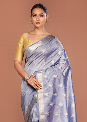 Green Tissue Silk Saree With Blouse Piece