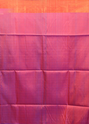 Blue Handloom Kalakshetra Pure Silk Saree With Blouse Piece