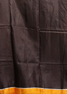 Yellow Handloom Printed Pure Silk Saree Without Blouse Piece