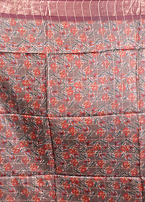 Multicolor Handloom Tussar Pure Silk Saree With Blouse Piece