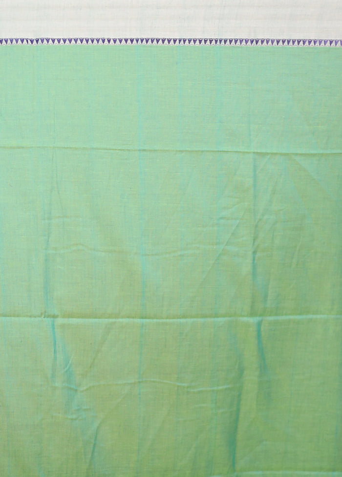 Green Matka Silk Saree With Blouse Piece