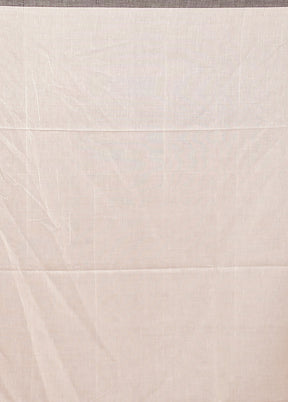 Cream Matka Silk Saree With Blouse Piece