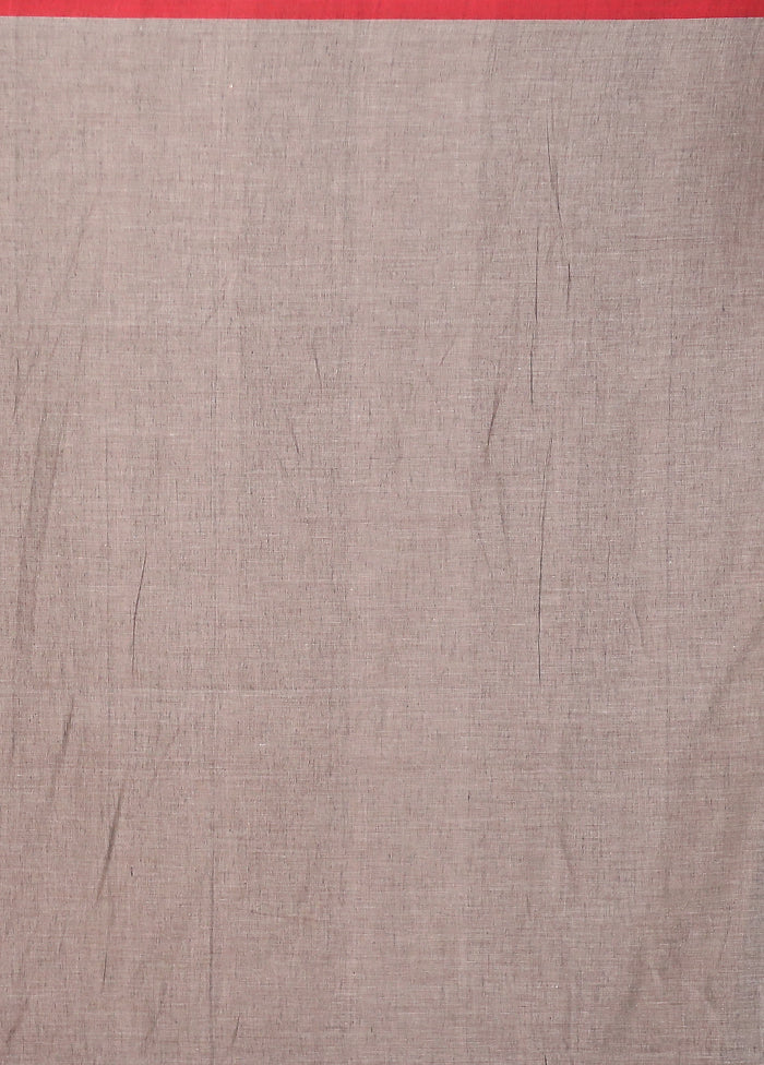 Grey Matka Silk Saree With Blouse Piece