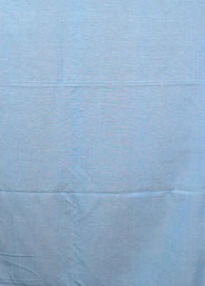 Blue Matka Silk Saree With Blouse Piece