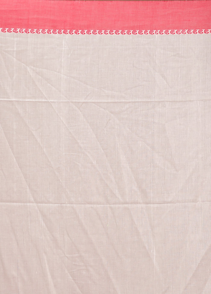 White Matka Silk Saree With Blouse Piece