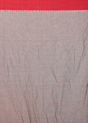 Grey Matka Silk Saree With Blouse Piece