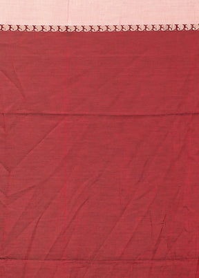 Maroon Matka Silk Saree With Blouse Piece