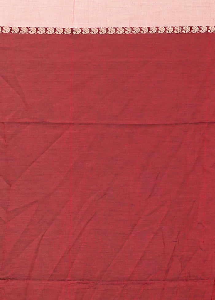 Maroon Matka Silk Saree With Blouse Piece
