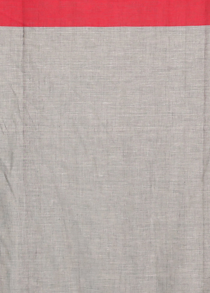 Grey Matka Silk Saree Without Blouse Piece