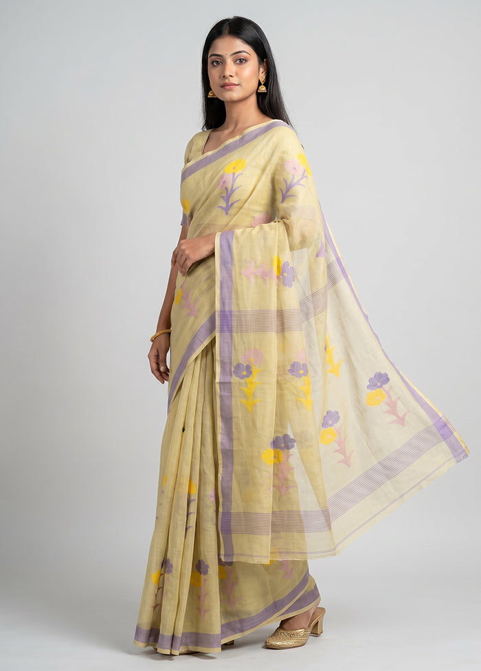 Purple Matka Silk Saree With Blouse Piece
