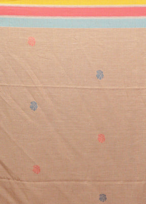 Cream Matka Silk Saree With Blouse Piece