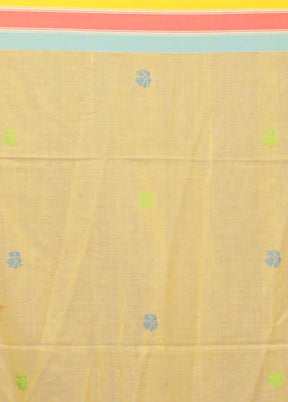 Yellow Matka Silk Saree With Blouse Piece