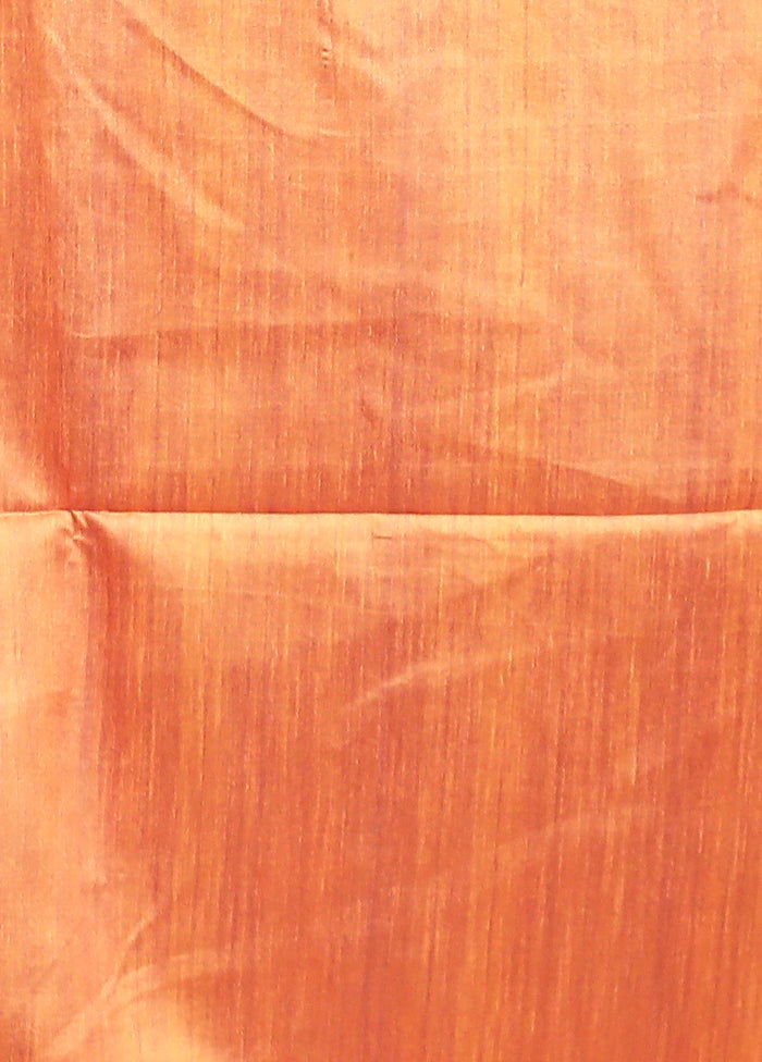 Yellow Tussar Silk Saree With Blouse Piece