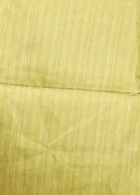 Green Tussar Silk Saree With Blouse Piece