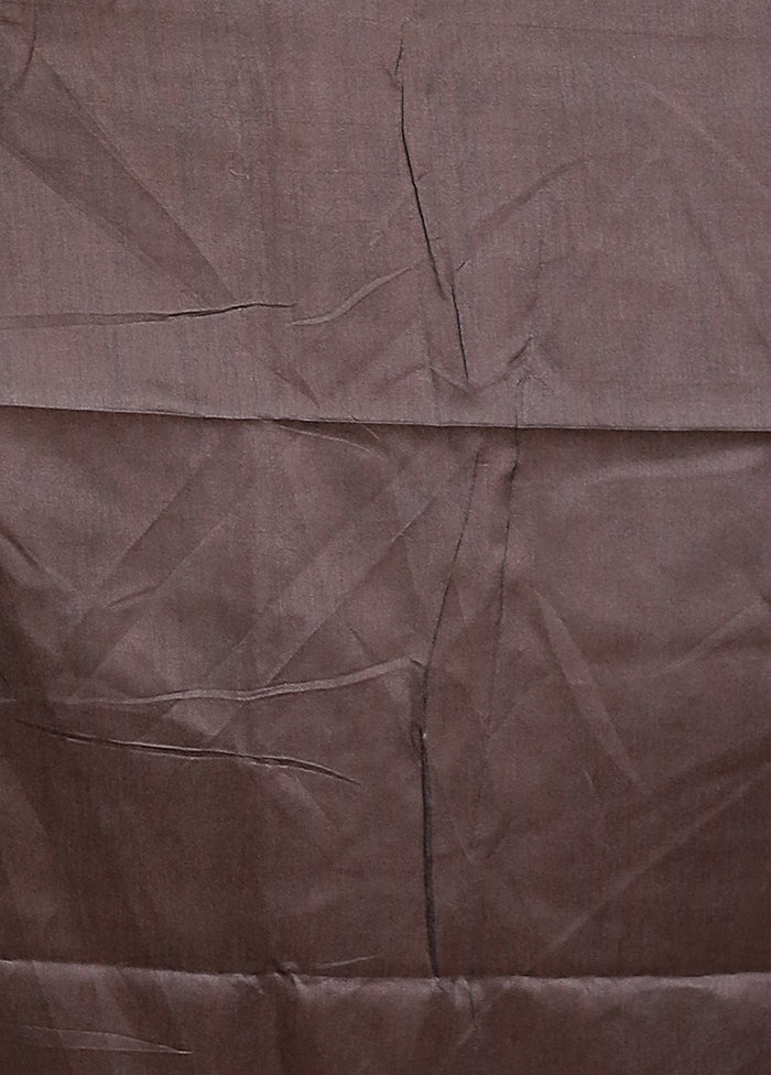 Black Tussar Silk Saree With Blouse Piece