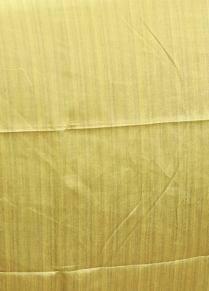 Green Tussar Silk Saree With Blouse Piece
